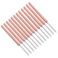 Dissecting Teasing Needle Set - Metal Chuck Handle With 12 Needles For Biology Lab & Science Education