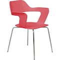 Kfi Julep Stack Chair, w/Flex Poly Shell, Red 2500CH-RED