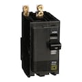 Square D Miniature Circuit Breaker, 10A, 120/240VAC, 2 Pole, Bolt On Mounting Style, QOB Series QOB2105237