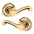 Baldwin Estate Passage Door Levers Unlacquered Brass 5445V.031.PASS