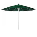 California Umbrella Patio Umbrella, Octagon, 107" H, Sunbrella Fabric, Forest Green 194061000274