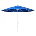 California Umbrella Patio Umbrella, Octagon, 110.5" H, Olefin Fabric, Royal Blue 194061014820