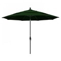 California Umbrella Patio Umbrella, Octagon, 110.5" H, Pacifica Fabric, Hunter Green 194061016008