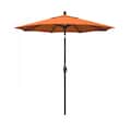 California Umbrella Patio Umbrella, Octagon, 95.5" H, Sunbrella Fabric, Tangerine 194061029466