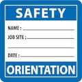 Nmc Safety Orientation Name: Job Site: Date: Hard Hat Label, Pk25 HH170