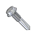 Zoro Select Self-Drilling Screw, #10-24 x 3/4 in, Zinc Plated Steel Hex Head Hex Drive, 5000 PK 1012KWMS5