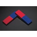 United Scientific Magnets, Plastic Covered, Red/Blue, PK 2 MPC080