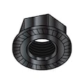Zoro Select Lock Nut, #10-32, Steel, Case Hardened, Black Oxide, 0.13 in Ht, 4000 PK 11NRB