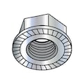 Zoro Select Lock Nut, 9/16"-12, Steel, Case Hardened, Zinc Baked, 0.35 in Ht, 150 PK 56NR