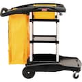 Rubbermaid Rubbermaid® High-Capacity Janitor Cart, 22" x 50" x 44", Black/Yellow, 1/Each RUB192
