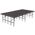 National Public Seating Portable Stage, 4 Ft. x 8 Ft. x 8"H, Grey Carpet S488C-02