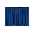 National Public Seating Stage Shirred Pleat Skirting, 24"H x 48"L, Blue SS24-48-04
