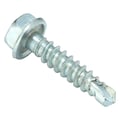 Zoro Select Self-Drilling Screw, #8 x 3/4 in, Zinc Plated Steel Hex Head External Hex Drive, 200 PK U31810.016.0075