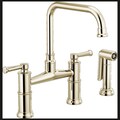 Brizo Artesso Bridge Faucet with Side Sprayer 62525LF-PN | Zoro