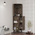 TUHOME Syrah Corner Bar Cabinet In Black | Best Buy Canada