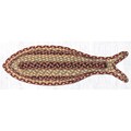 Palacedesigns 9 x 26 in. Jute Braid Fish Shape Rug PA2848168 | Zoro