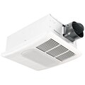 Delta Breez Delta Breez RAD110LED Radiance 110 CFM Single Speed Exhaust  Bath Fan with Dimmable LED Light with Heater; Off White RAD110LED | Zoro