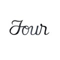 Script Number 4 Gardengear Script Modern House Number Four GA98022 | Zoro