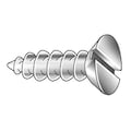 Zoro Select Wood Screw, Zinc Plated Carbon Steel Flat Head Slotted Drive, 100 PK 898192-PG
