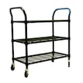Zoro Select Wire Cart, 3 Shelf, 60x24x39, Black 2HDJ8
