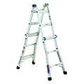 Werner Multipurpose Ladder, Extension, Scaffold, Staircase, Stepladder Configuration, 11 ft, Aluminum MT-13