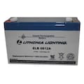 Lithonia Lighting Battery, Lead Calcium, 6V, 12A/HR. ELB 0612A