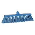 Vikan 2 1/2 x 19 in Sweep Face Broom Head, Stiff, Synthetic, Blue 29203