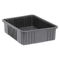 Quantum Storage Systems Divider Box, Black, Polypropylene, 22 1/2 in L, 17 1/2 in W, 6 in H, 1.02 cu ft Volume Capacity DG93060CO