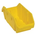 Quantum Storage Systems Cross Stacking Storage Bin, Yellow, Plastic, 8 3/8 in W x 7 in H, 75 lb Load Capacity QP1887YL