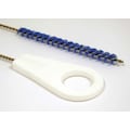 Tough Guy Pipe Brush, 13 in L Handle, 5 in L Brush, Blue, Polypropylene, 18 in L Overall 2VGT9