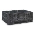 Buckhorn Black Collapsible Bulk Container, High Density Polyethylene, 64 in L, 48 in W, 34 in H BS6448340210002