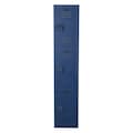 Bradley Wardrobe Locker, 12 in W, 18 in D, 60 in H, (1) Wide, (3) Openings, Deep Blue LK1218603HV-203