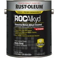 Rust-Oleum Interior/Exterior Paint, High Gloss, Oil Base, Navy Gray, 1 gal 245443