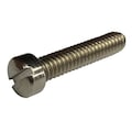 Zoro Select #10-32 x 3/4 in Slotted Fillister Machine Screw, Plain 18-8 Stainless Steel, 100 PK 2CB38