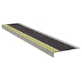 Wooster Products Stair Tread, Ylw/Blk, 60in W, Extruded Alum, 365YB5 365YB5