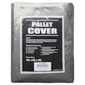 Zoro Select Pallet Cover Tarp, 48 in W x 48 in D x 48 in L, 10.5 mil Thickness, Black/Silver 3ZRU1