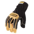 Ironclad Performance Wear Mechanics Gloves, L, Tan, Leather/Ribbed Nylon/Spandex RWG2-04-L
