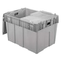 Orbis Gray Attached Lid Container, Plastic, Metal Hinge FP60 Grey