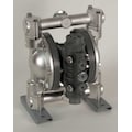 Dayton Double Diaphragm Pump, 316 Stainless Steel, Air Operated, PTFE, 32 GPM 22A605