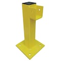 Zoro Select End Post, 21 In., Yellow, Steel 22DN07