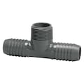 Zoro Select PVC Male Adapter Tee, Insert x Insert x MNPT, 1 in Pipe Size 1403010