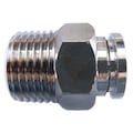 Zoro Select Nickel Plated Brass Male Adapter, 1/4 in Tube Size 22FR78