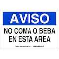 Brady Notice/Aviso Sign, 10 in Height, 14 in Width, Plastic, Rectangle, Spanish 38902