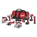 Milwaukee Tool M18™ 18V 9-Tool Cordless Combination Kit (2 3.0Ah Batteries + 2 Soft Cases Bundle) 2696-29