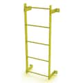 Tri-Arc 4 ft. Ladder, Steel, Standard Fixed, 5-Rung, Steel, 5 Steps, Top Exit, Safety Yellow Finish WLFS0105-Y