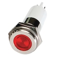 Zoro Select Flat Indicator Light, Red, 120VAC 24M137