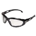 Edge Eyewear Safety Glasses, Wraparound Clear Polycarbonate Lens, Anti-Fog, Scratch-Resistant GSW111VS