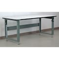 Stackbin Hand Crank Workbenches, 60" W, Adjustable Height, 1000 lb. P6036-T-4000