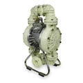 Dayton Double Diaphragm Pump, Polypropylene, Air Operated, PTFE, 120 GPM 3HJW4