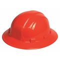 Erb Safety Full Brim Hard Hat, Type 1, Class E, Pinlock (6-Point), Hi-Vis Orange 19500